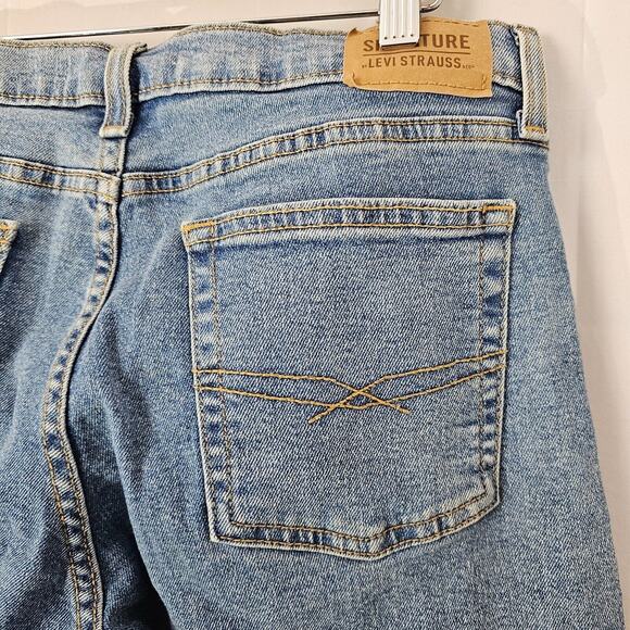 Signature by Levi Strauss & Co. Jeans Boys 18 Blue Taper Stretch Denim 31x28.5 - Picture 9 of 14